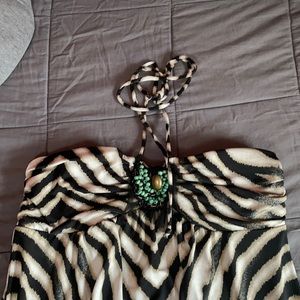 Zebra print maxi dress